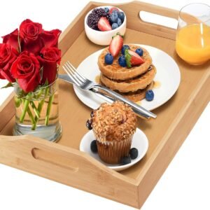 Tray with Large Handles - Bamboo Ottoman Tray